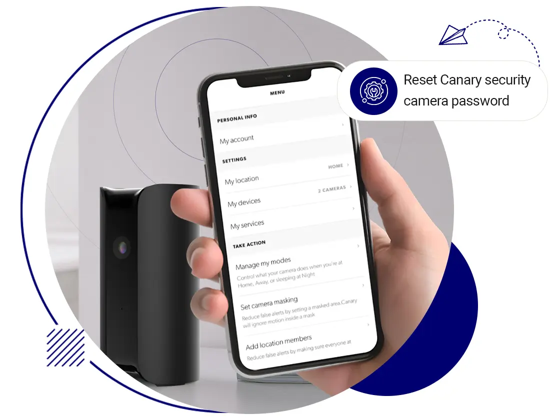 Canary security camera password